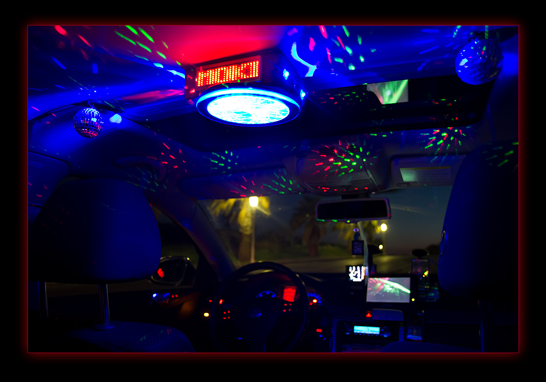 Disco Taxi interior